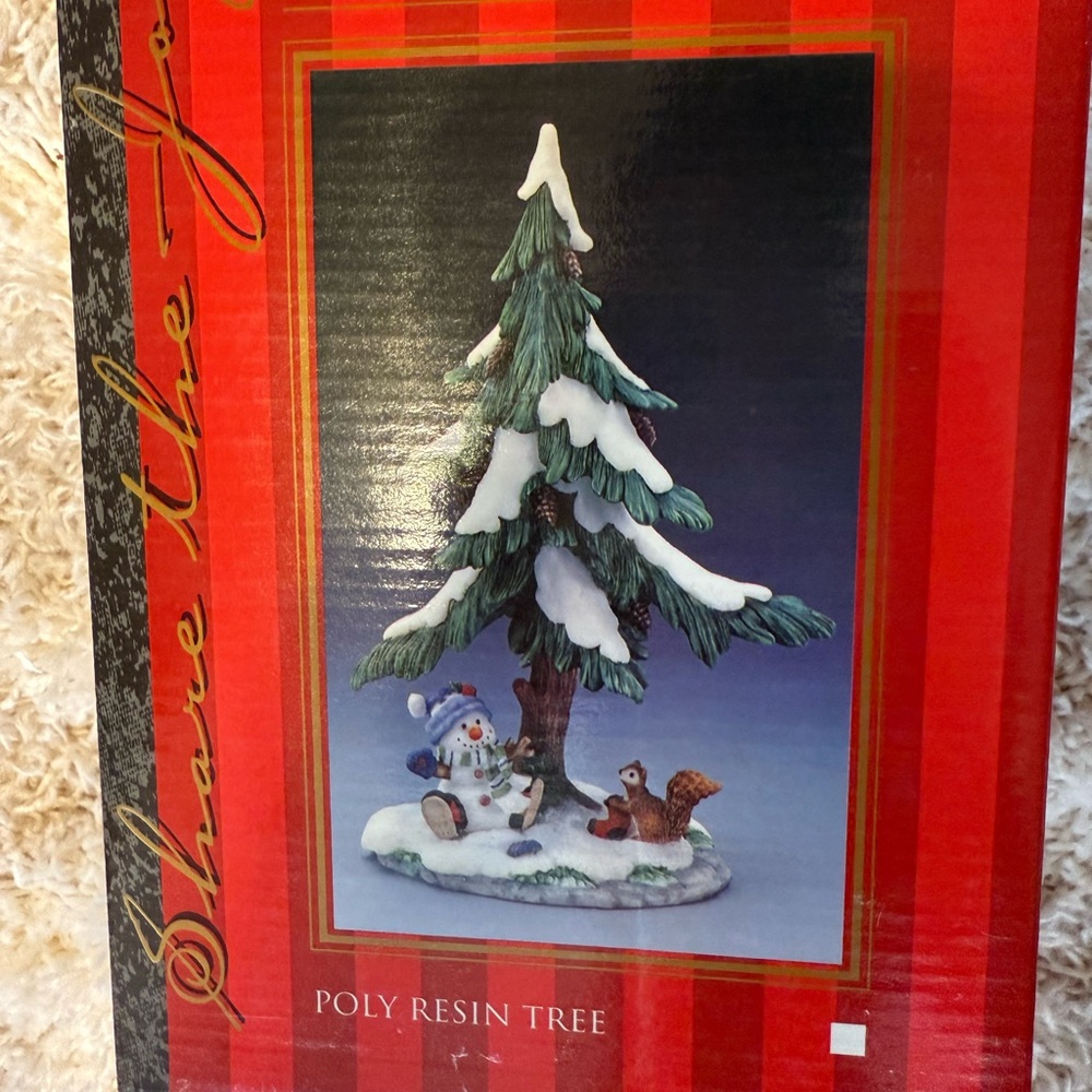 Poly Resin Tree with deer